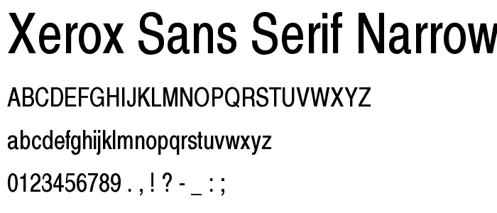 Xerox Sans Serif Narrow font